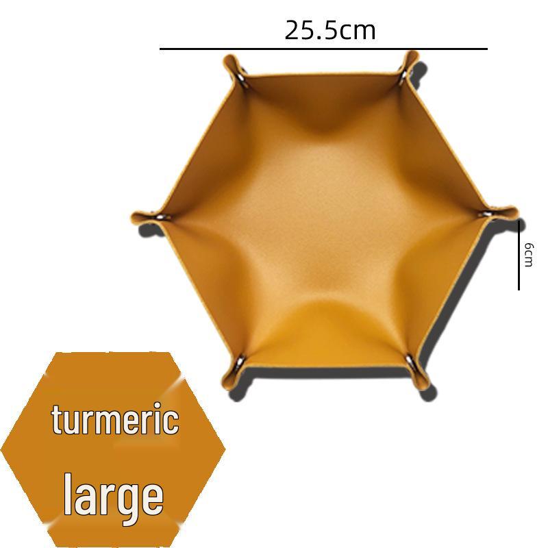 В наличии Скандинавский шестиугольный поднос для хранения кубиков и косметики из искусственной кожи