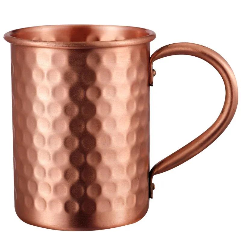 400 мл Медная кружка для Moscow Mule из нержавеющей стали, ручной работы, прочная, коктейльная чашка для домашнего бара, посуда, подарок