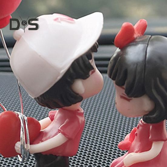 Украшения для автомобиля, милые фигурки пар из мультфильмов, воздушные шары, украшения для приборной панели автомобиля, украшения для домашнего офиса автомобиля