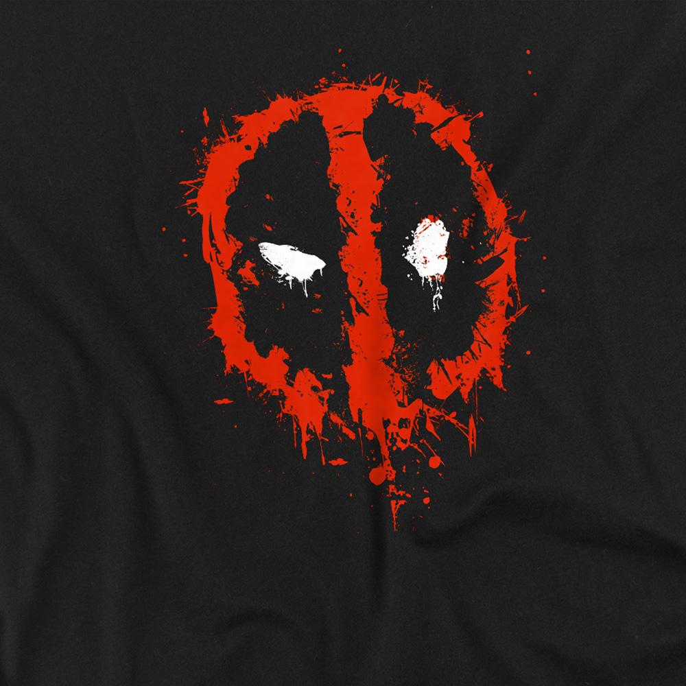 Deadpool Unisex Adult Painted Logo Long-Sleeved T-Shirt