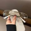 Большие солнцезащитные очки Легкая бронзовая металлическая оправа Линзы Унисекс Солнцезащитные очки Модные Полуободковые солнцезащитные очки Для вождения