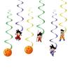 Ball Theme Birthday Party Decoration Sun Wukong Anime Spiral Cake Insert Pull Flag Aluminum Foil Balloon