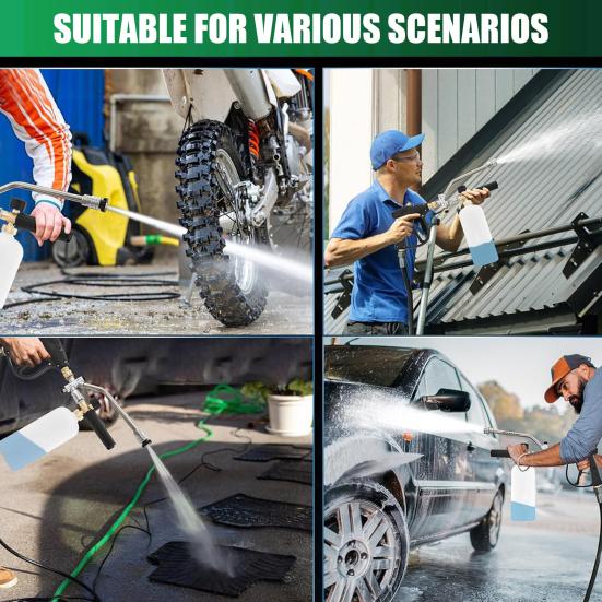 Двойной переключатель распыления пены пушка регулируемая конструкция широко используемая мойка высокого давления пена пушка с комплектом насадок