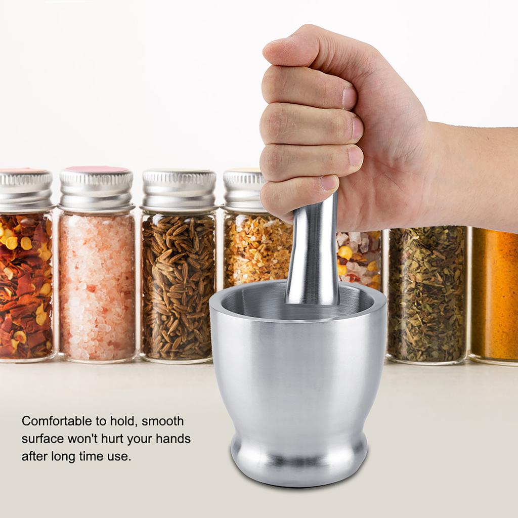 Измельчитель чеснока Кухонный инструмент Ступка Пестик Набор Ступка Пестик Из Нержавеющей Стали Измельчитель Бобы Чеснок Специи Продукты Кухонный Инструмент
