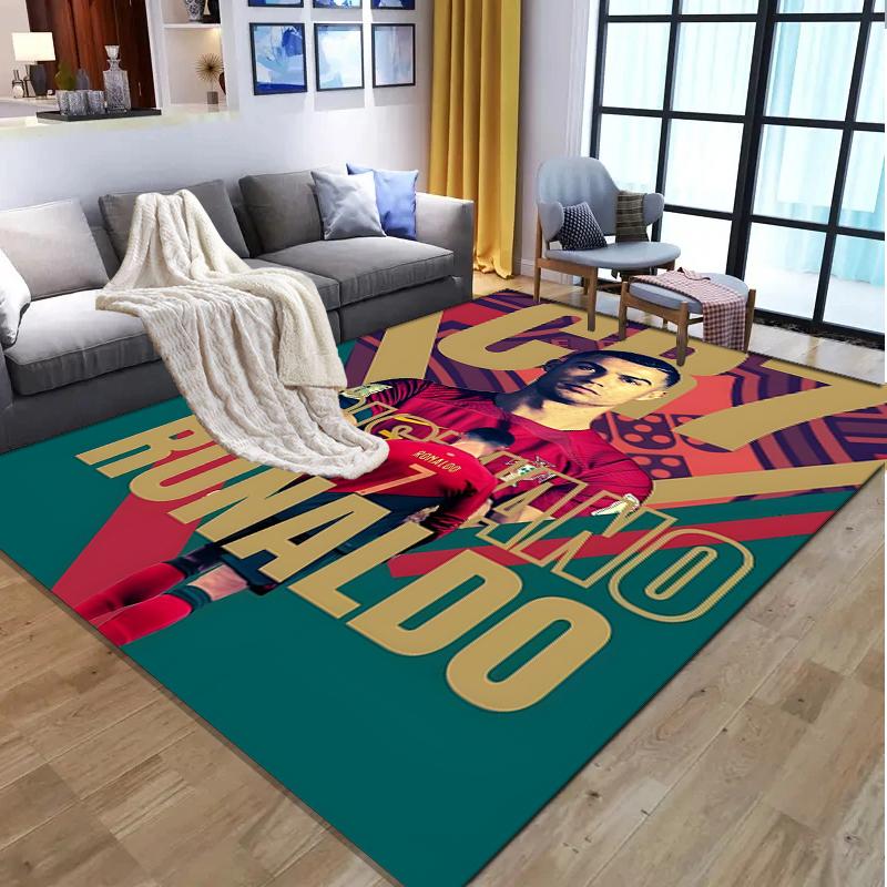 Cristiano Ronaldo Pattern Rug, Indoor/Outdoor Mat, for Picnic, Gameroom, Bedroom, Office, Living Room, Home Decor Carpet, Birthday Gift
