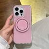 Модный Макарон Милый Цвет Магнитный Чехол для Телефона для iPhone 16 Pro 15 14 17 Pro Max Задняя Крышка с Подставкой Держателем Чехлы для Magsafe