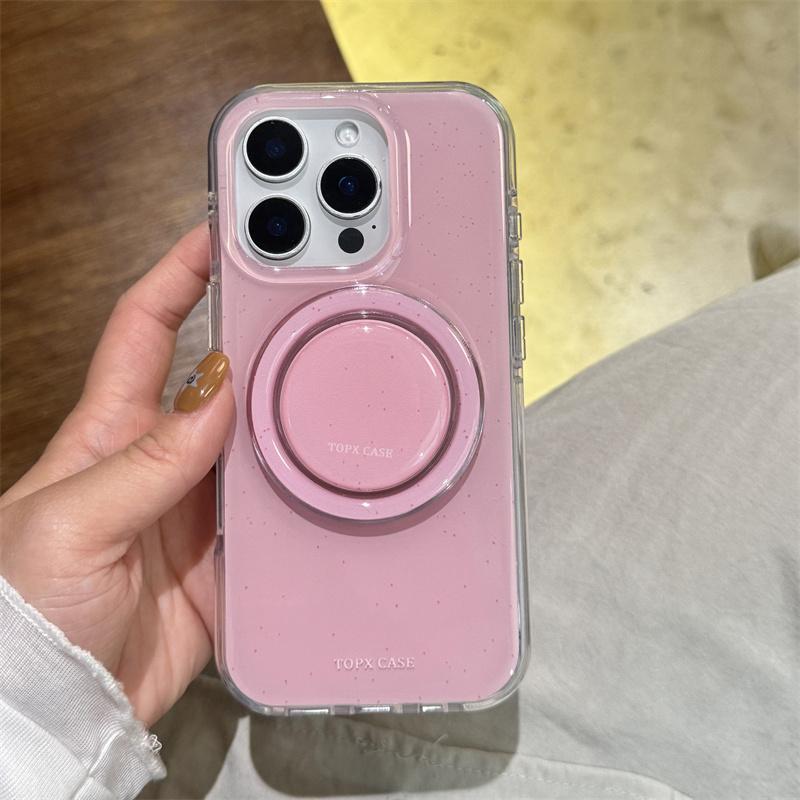 Модный Макарон Милый Цвет Магнитный Чехол для Телефона для iPhone 16 Pro 15 14 17 Pro Max Задняя Крышка с Подставкой Держателем Чехлы для Magsafe