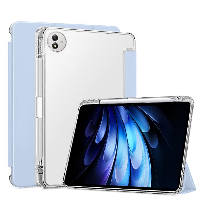 Vivopad 5 Pro 12.1\" Магнитный чехол-книжка с тремя сгибами и слотом для стилуса - Прозрачный матовый мягкий чехол