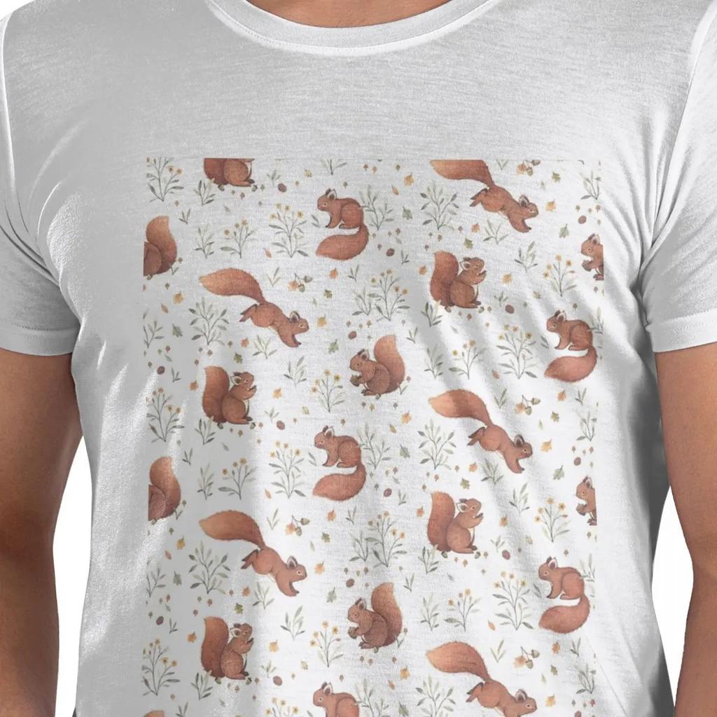100 Cotton Cute Squirrels Tshirt Unisexs Classic Oversized T Shirt Unisex Oneck Summer Shirts Tops S6xl