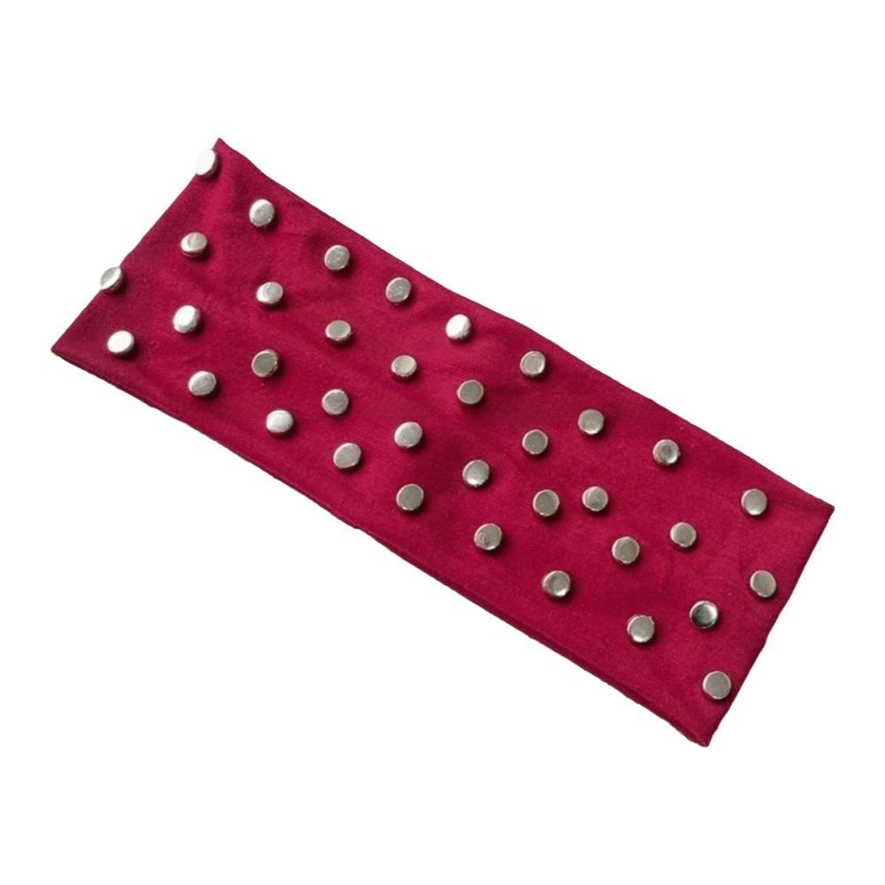 Solid Color Punk Headwrap Korean Style Elastic Hair Band Fashion Rivet Headbands Headwear