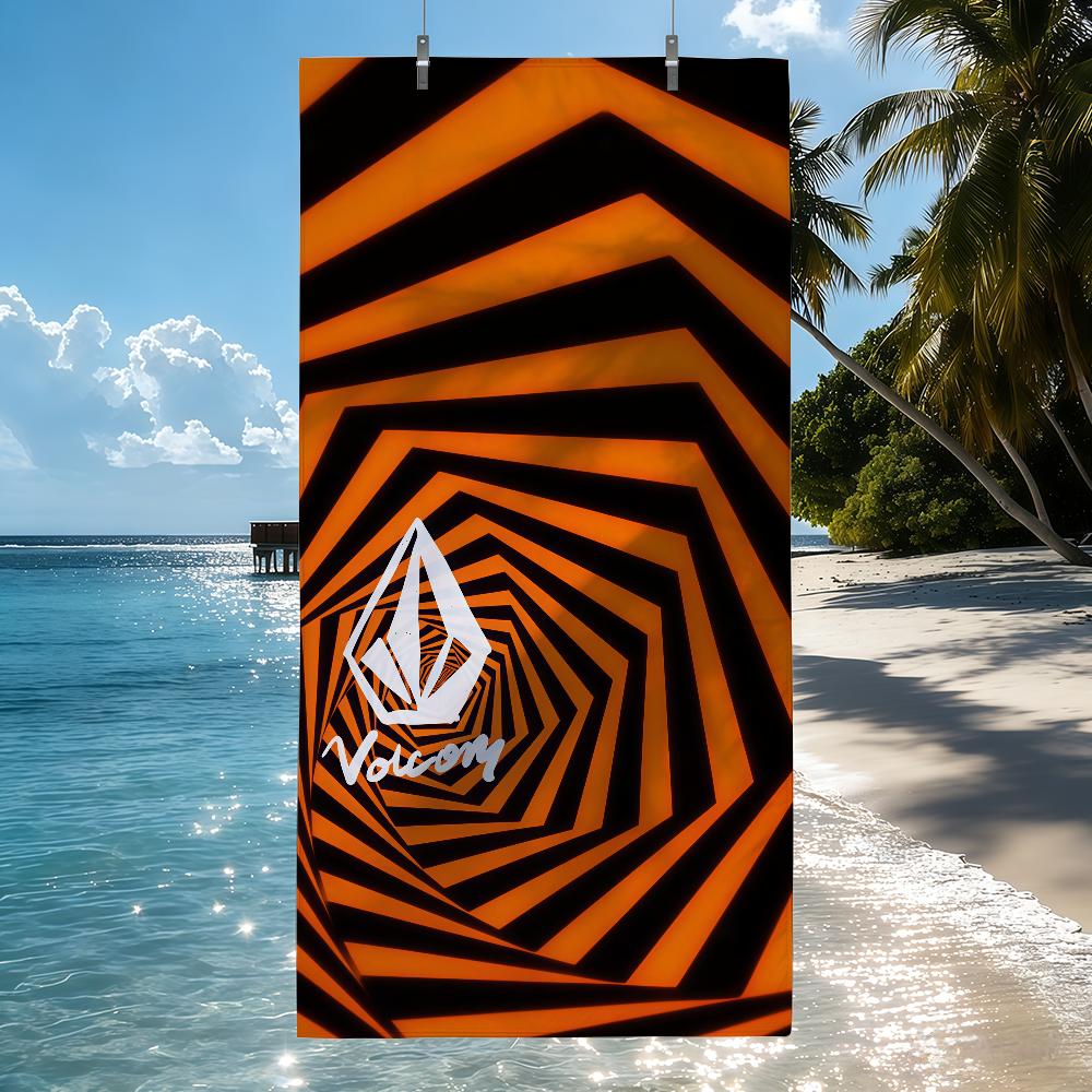 Модный принт V-Volcom Полотенце Сушилка Банное Полотенце Подходит Для Легкого Плавания Кемпинга Йоги Пляжа Вне