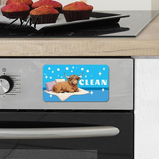 Decorative Dishwasher Magnet Cartoon Animal Dirty Clean Magnet, Double-sided Magnetic Indicator, Dish Washing Machine Decoration Kitchen Sign