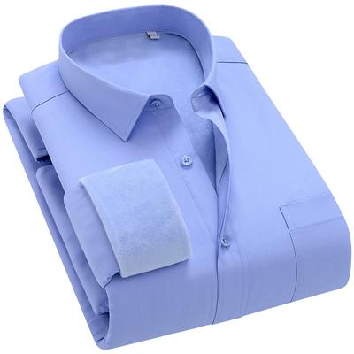 Зимняя бархатная рубашка мужская новая повседневная однотонная утолщенная лацкан повседневная мужская рубашка с настоящим карманом для молодежи и людей среднего возраста