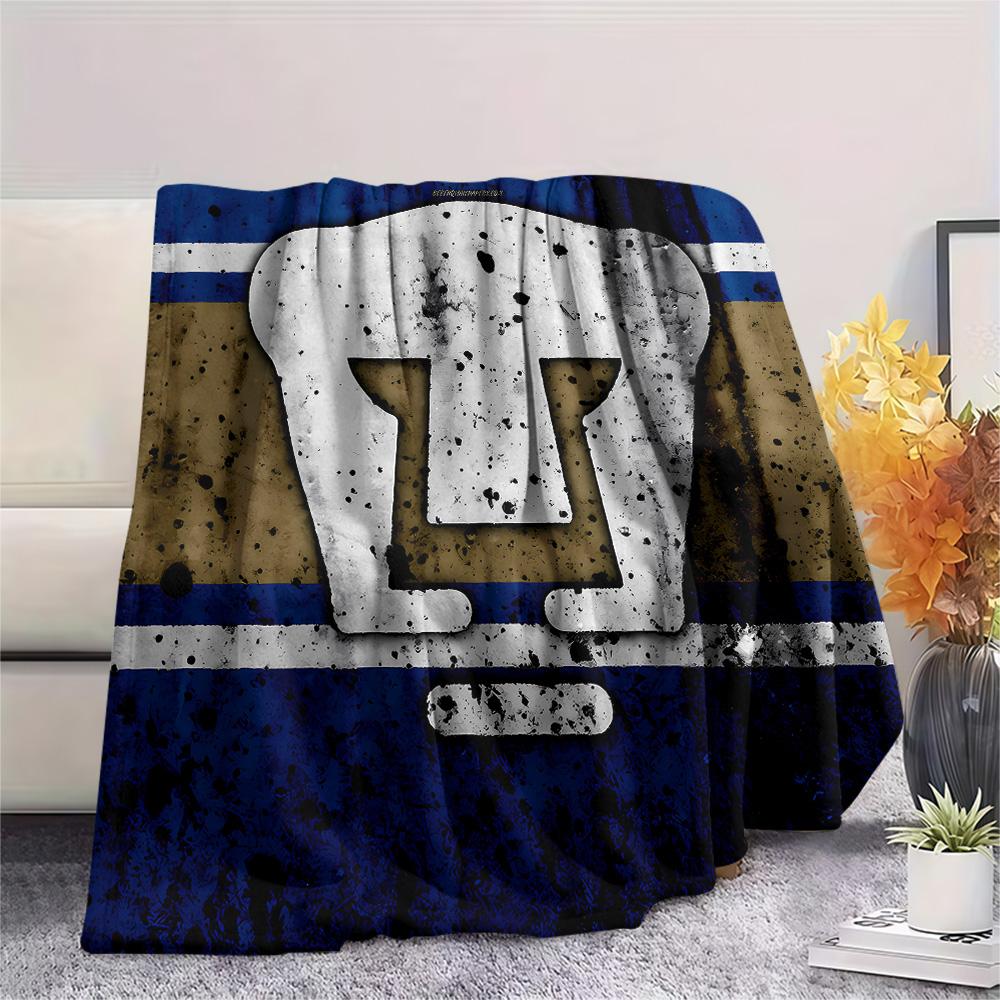 Pumas UNAM Print Flannel Blanket, High quality Comfortable for All Seasons, Home Decor, Warmth and Comfort, Perfect for Christmas Gifts