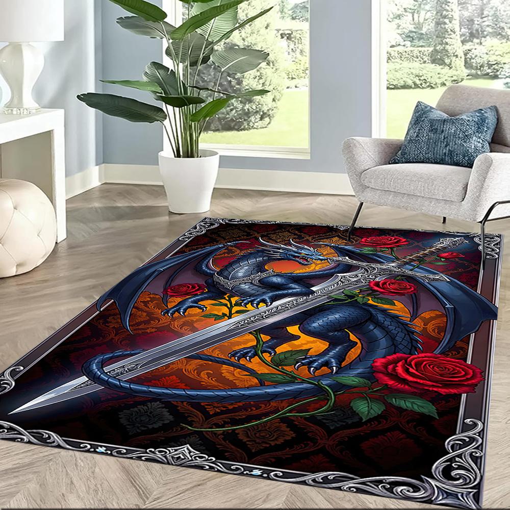 Gothic Style Carpet Design for Dining Room Hallway Living Rooms Decorate room Anti-slip Rug Office home decor Wedding Party Gift
