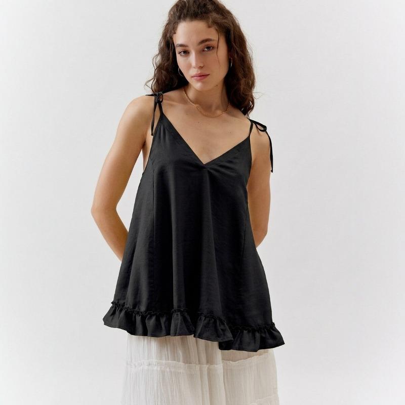 Women S Loose V Neck Adjustable Strap Casual Camisole Top