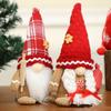 New Christmas Gnome Figurine Handmade Knitted Plush Gnome Doll Soft Farmhouse Style Stuffed Dolls Toy Home Decor