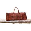 Женская кожаная большая винтажная спортивная сумка для путешествий на выходные на ночь