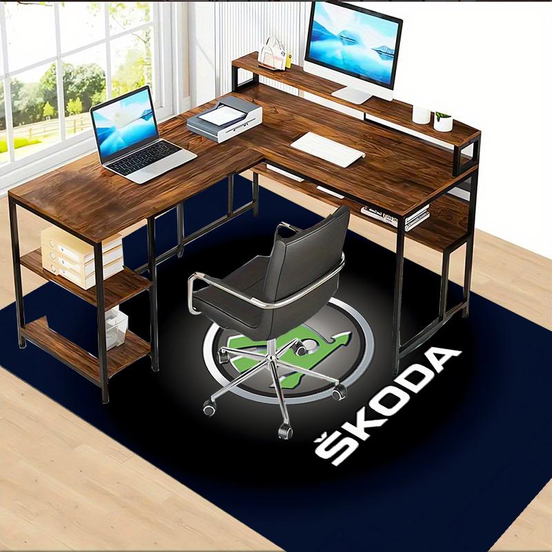Полиэстеровый ковер Skoda, Мягкий коврик для помещений под офисное кресло, в гостиную, к компьютерному столу - Декоративный дизайн коврика для домашнего офиса
