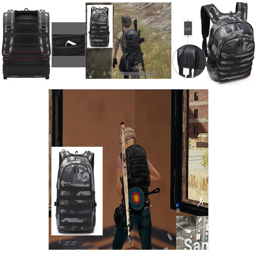 Рюкзак Уровня 3 для Новых Игроков PUBG: Battlegrounds с Портом USB-Зарядки