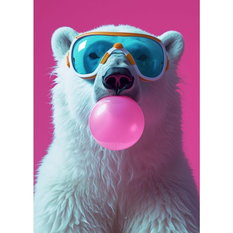 Кот Медведь Панда Ягуар Корова Кролик Тигр Животные Пускающие Пузыри Постер Принт Настенное Искусство Картины Холст Живопись Домашний Декор Подарок