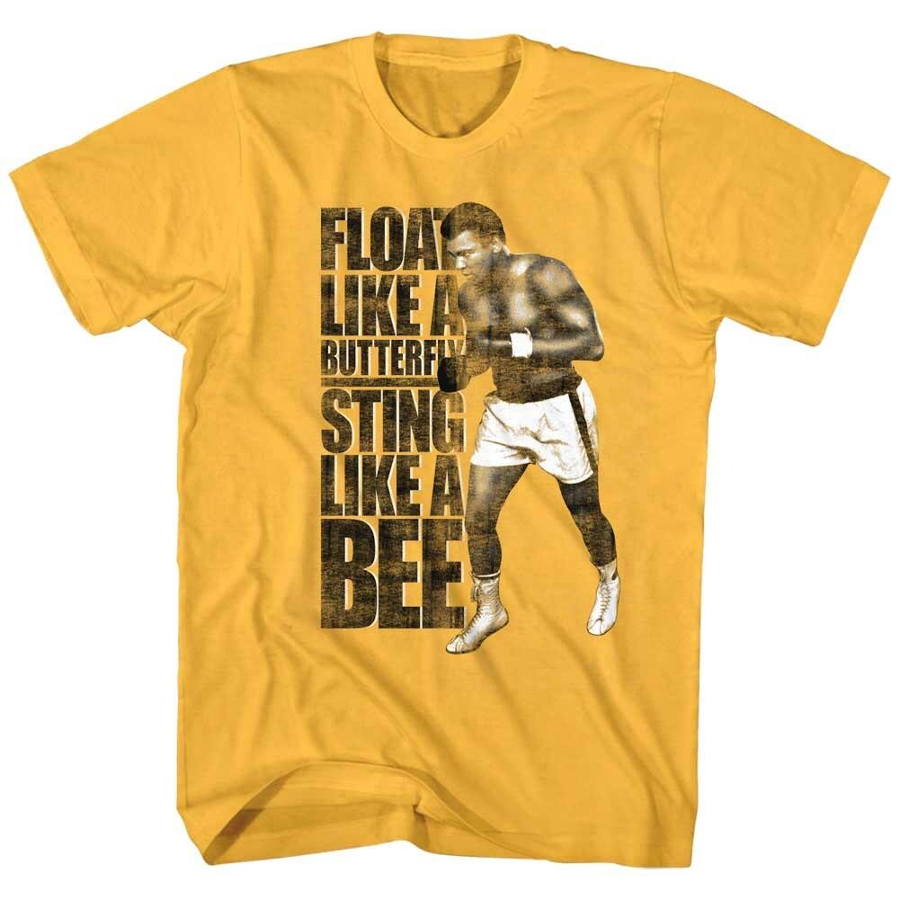 Muhammad Ali Float Like A Butterfly Men T Shirt Fight Stance Sting Like A Bee
