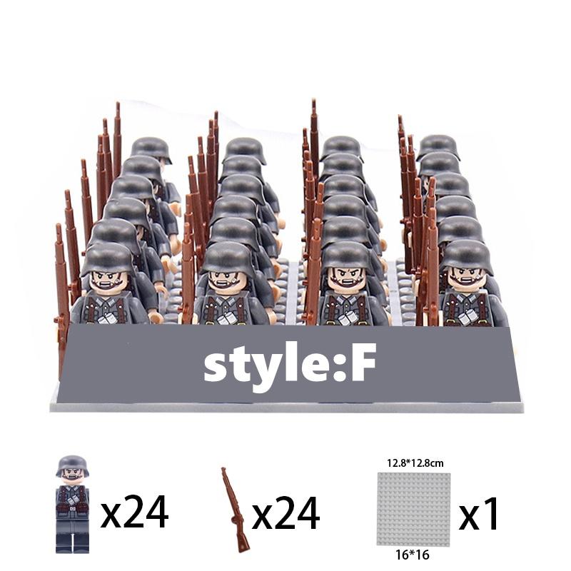 WW2 мини военные фигурки солдат строительные блоки немецкая армия США Япония итальянское поле боя оружие пистолеты набор кирпичей детские игрушки