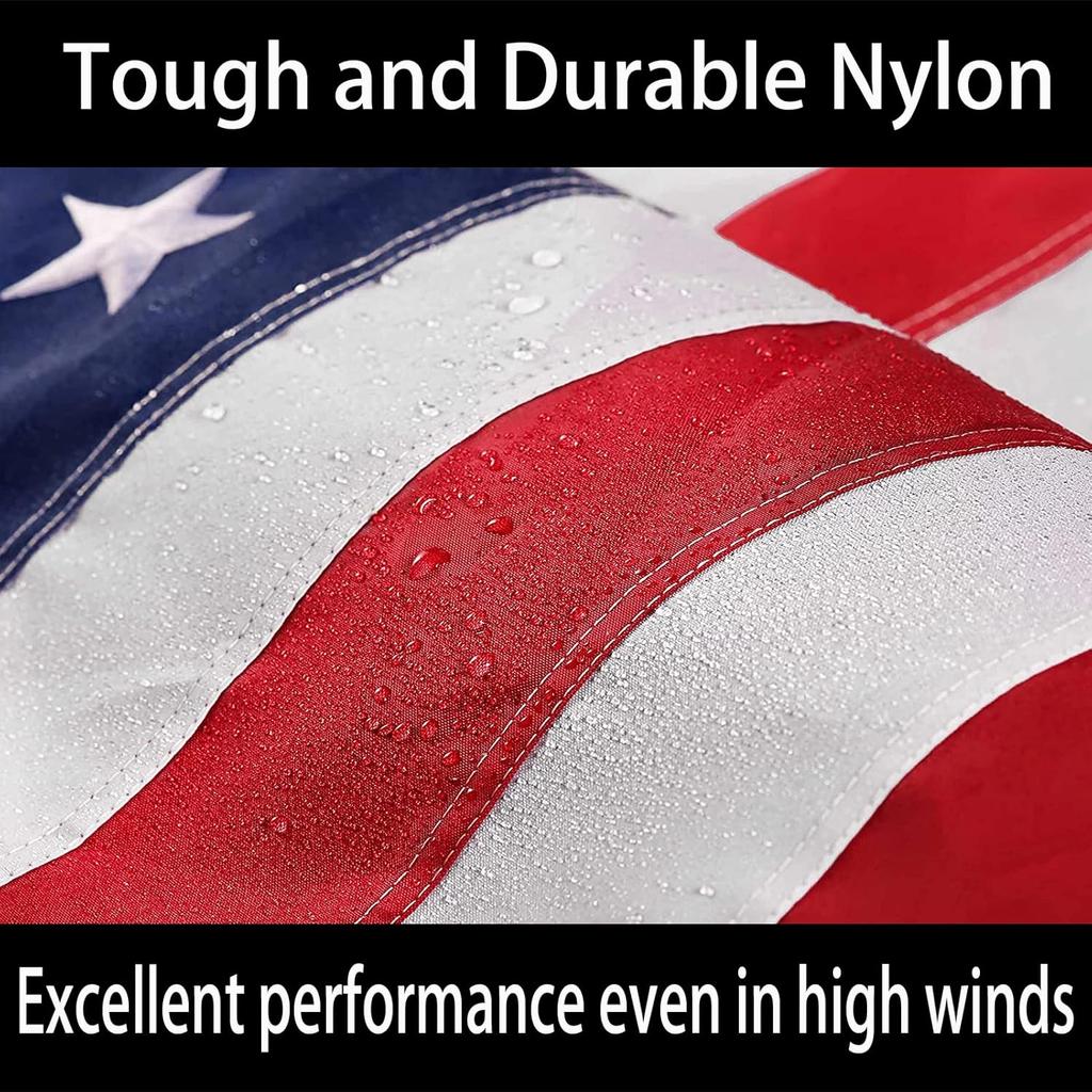 Embroidered Betsy Ross American US Flag 3x5 Outdoor-Made In USA 13 Star Colonies Flag Heavy Duty Durable Nylon US 13 Stars Flag Oxford Cloth Double