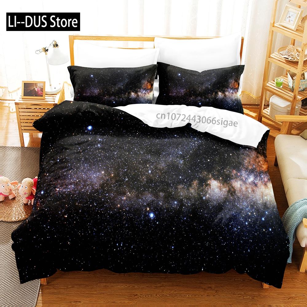Comforter Universe Bedding Set Single Twin Full Queen King Size Starry Sky Bed Set Aldult Kid Bedroom s 3D Print 031