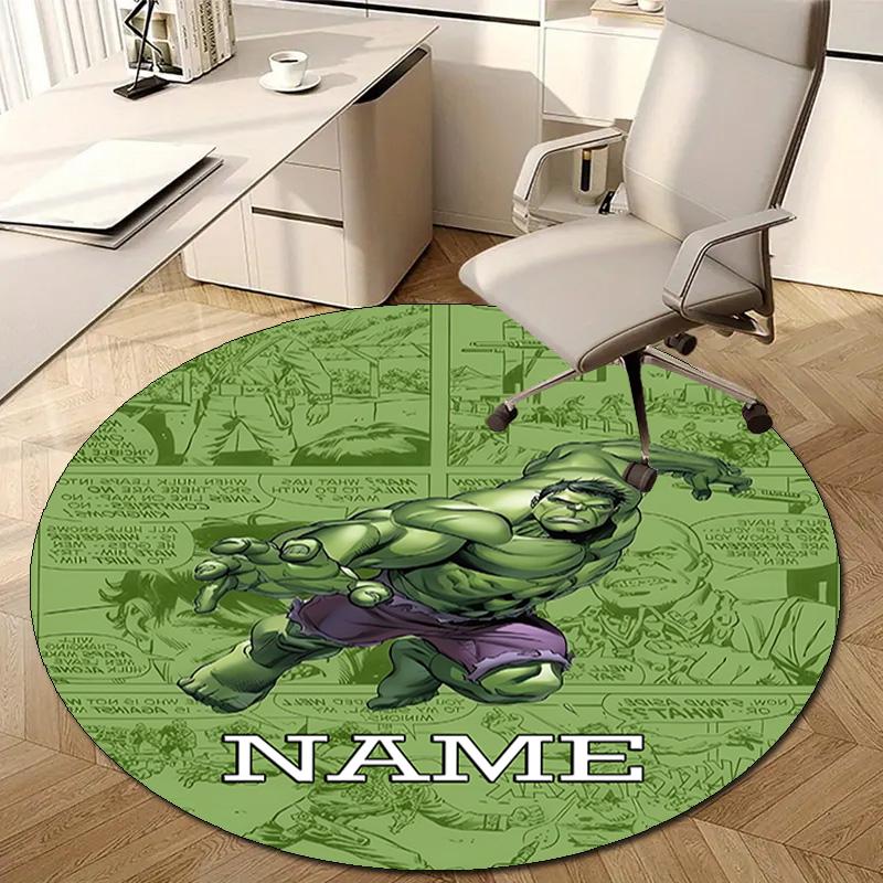 Personalized H-Hulk Round Chair Office Rug - Perfect for Mat, Office Chair & More - Ideal Gift for Birthdays and Holidays