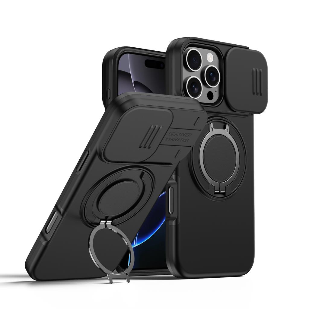 Бронированный чехол для iPhone 17 16 15 14 13 12 Pro Max Plus 17Air, прочный, с магнитной подставкой, с защитной крышкой для камеры