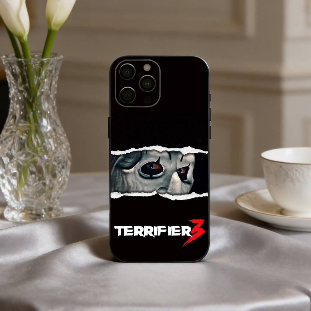 Фильм T-thrilling T-Terrifier-R Чехол для телефона для iPhone 17pro,16,15,14,13,12,11 Plus,Pro Max,XS,Мягкий силиконовый черный чехол