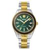 Versace HELLENYIUM Watch Water Sapphire Green Stainless Steel Men's (VEQCA0524) Automatic, Resistant, Crystal, Dial, [Used]