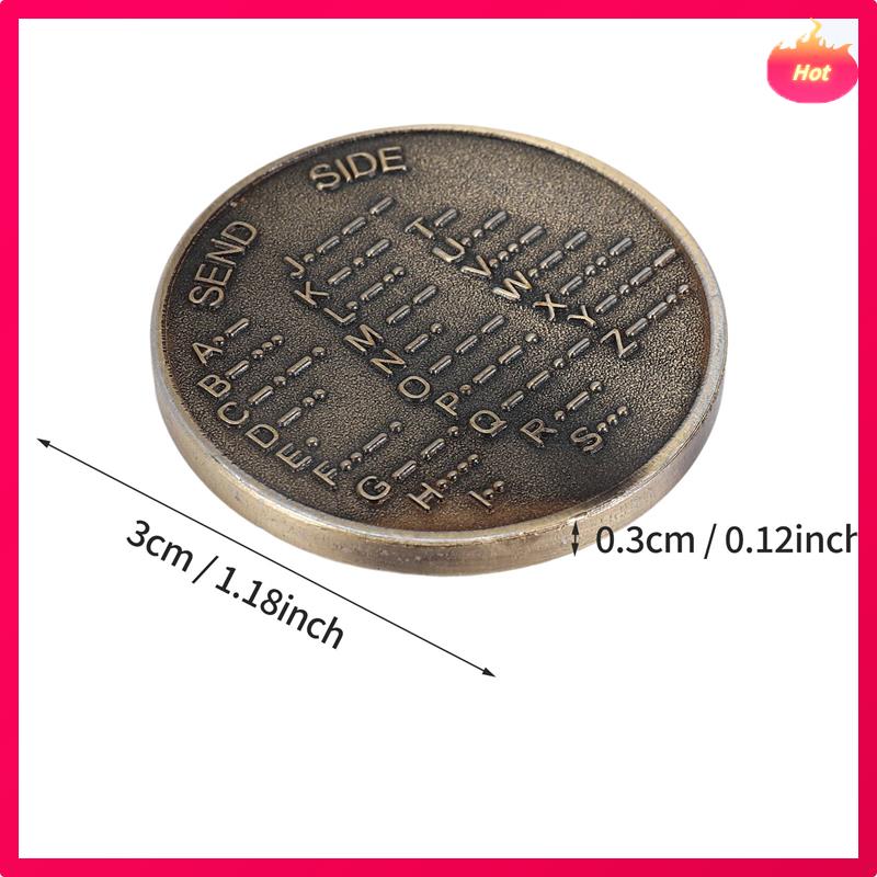 CW Morse Code Commemorative Coins CW Training Coin Morse Code Training Coin For Novice Radio Enthusiasts