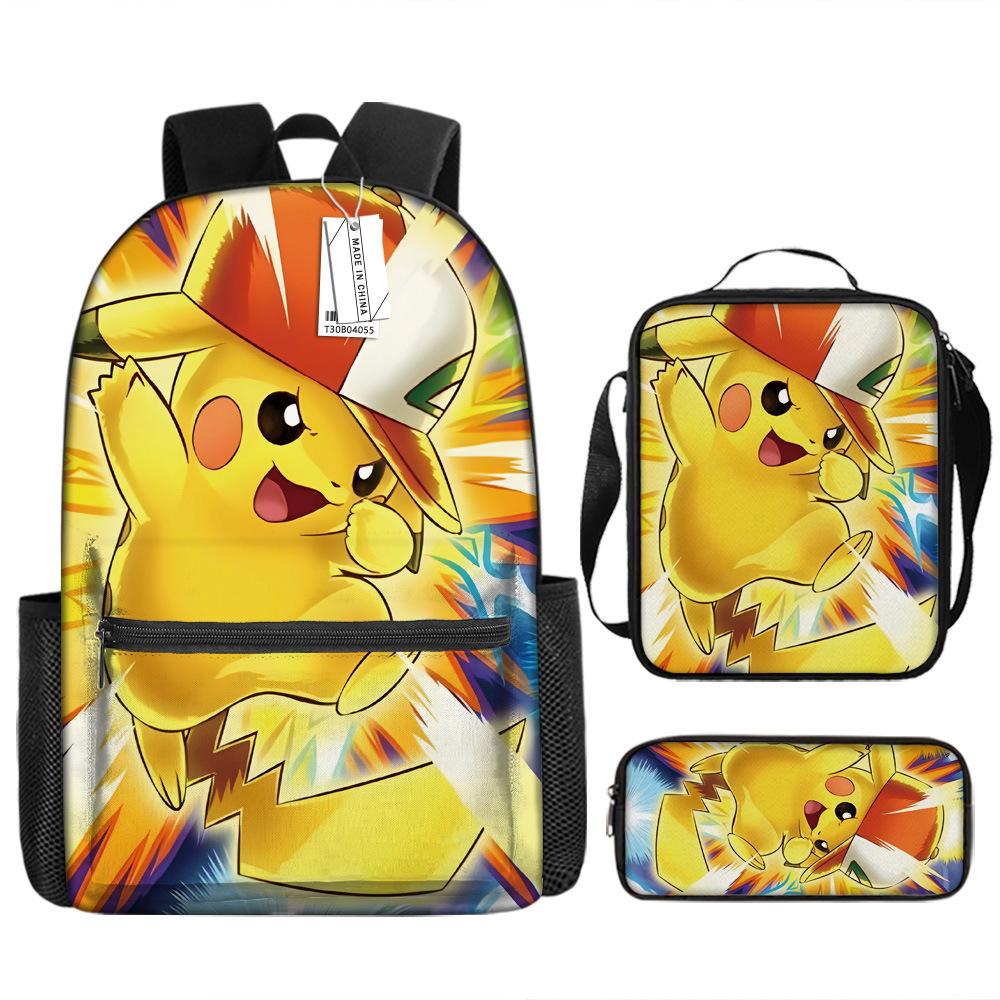 Школьный сезон Студент Школьная сумка Покемон Рюкзак Pokémon Мультяшная сумка Пенал
