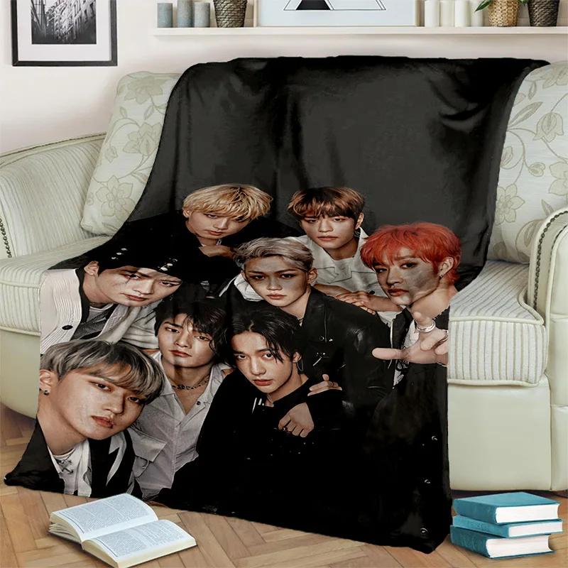 3D Kpop Stray Kids Корейское одеяло с певицей, мягкое одеяло для дома, спальни, кровати, дивана, пикника, путешествия, офиса, чехол для отдыха, детское одеяло