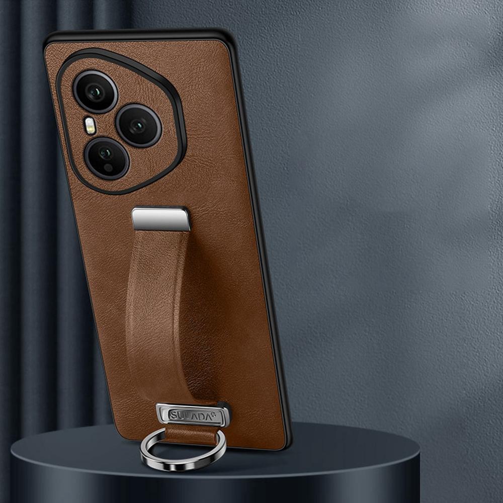 Серия SULADA Fashion для Honor 400 Pro 5G (Глобальный) Чехол Браслет Подставка Кожаная Задняя Крышка для Телефона