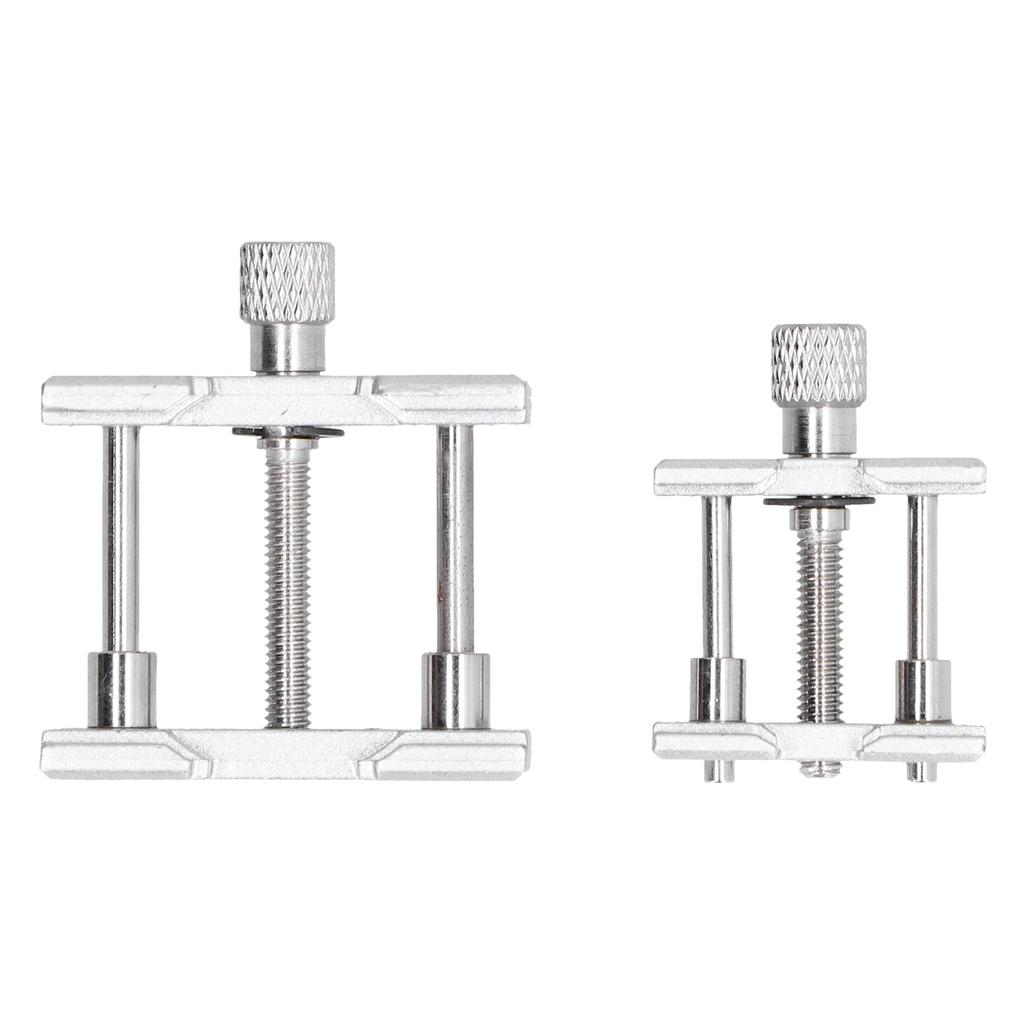 2Pcs Watch Movement Clamp Aluminum Alloy Case Vice Holder Adjustable Repairing Tools