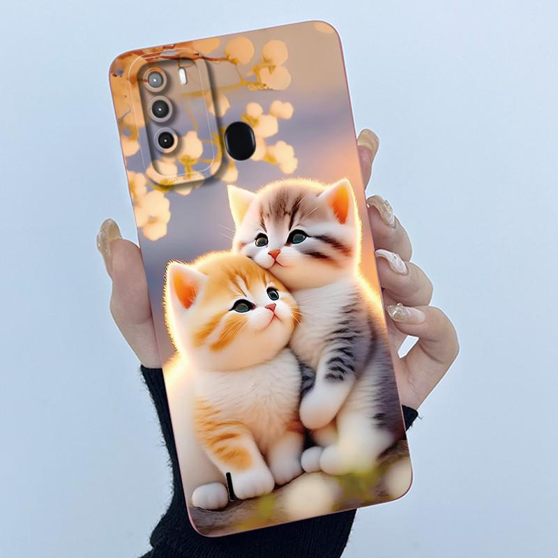 Для Itel Vision 3 Vision 1 Pro Чехол Задняя крышка Кот Мягкий силикон Защита камеры Чехол Для Itel Vision3 V1sion1 Pro Чехол-бампер