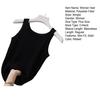 Women Vest Round Neck Sleeveless Slim Fit Tank Tops Solid Color Ribbed