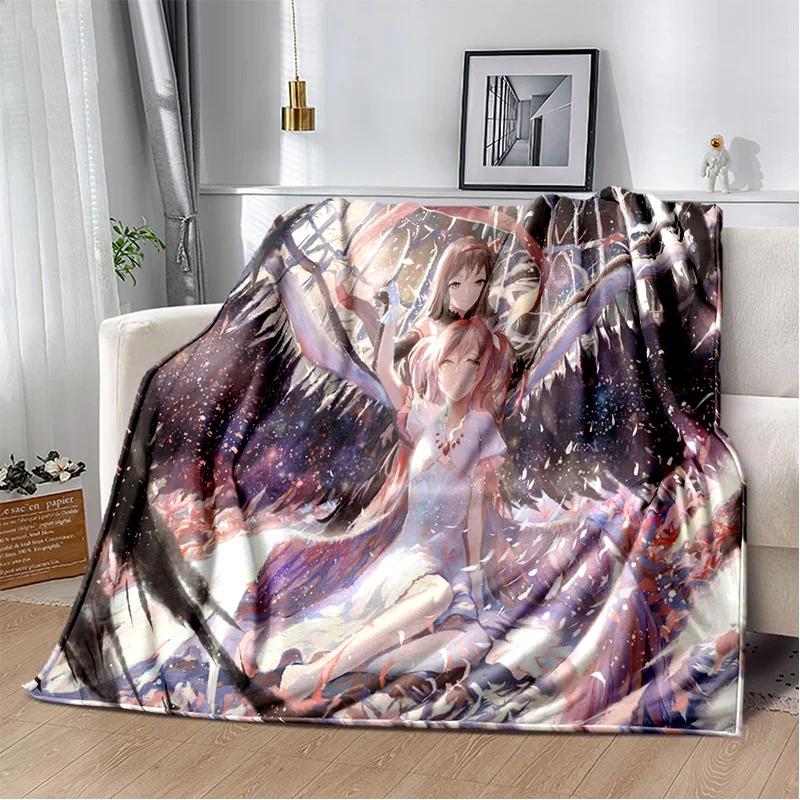 Одеяло с рисунком Puella Magi Madoka Magica, мягкое одеяло для дома, спальни, кровати, дивана, пикника, путешествия, офиса, детское одеяло
