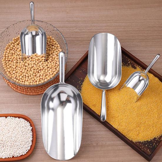 Совок для льда для морозильника Металлическая ложка для еды Совок для льда для кухни, бара, вечеринки, свадьбы, сверхпрочный совок для муки, домашних животных, собак, корма, кухонные гаджеты