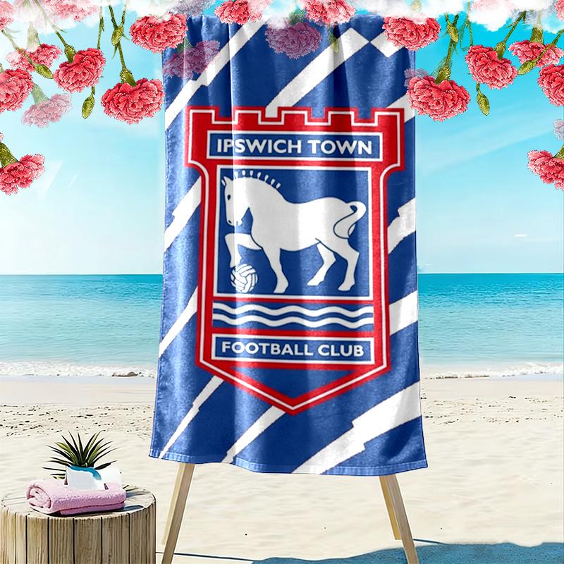 Ipswich Town Football Club Print Beach Towel, Large Soft Quick Dry Towel for Beach Camping Swimming