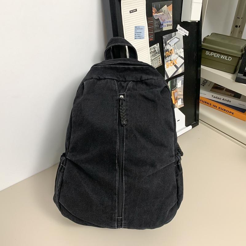 Джинсовая сумка для школьников, мужской рюкзак большой емкости, женский дорожный рюкзак
