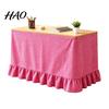 Wrinkle Resistant Table Cloth Gingham Ruffled Skirt, Cottagecore Teacher Desk Skirt for Classroom, ClassroomDesk Plaid Tablecloth Birthday Wedding
