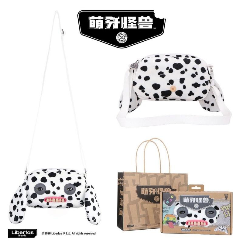 Monster Ugly Cute Big Head Plush Crossbody Bag Trendy Toys Plush Doll Backpack Adjustable Strap For Daily Use