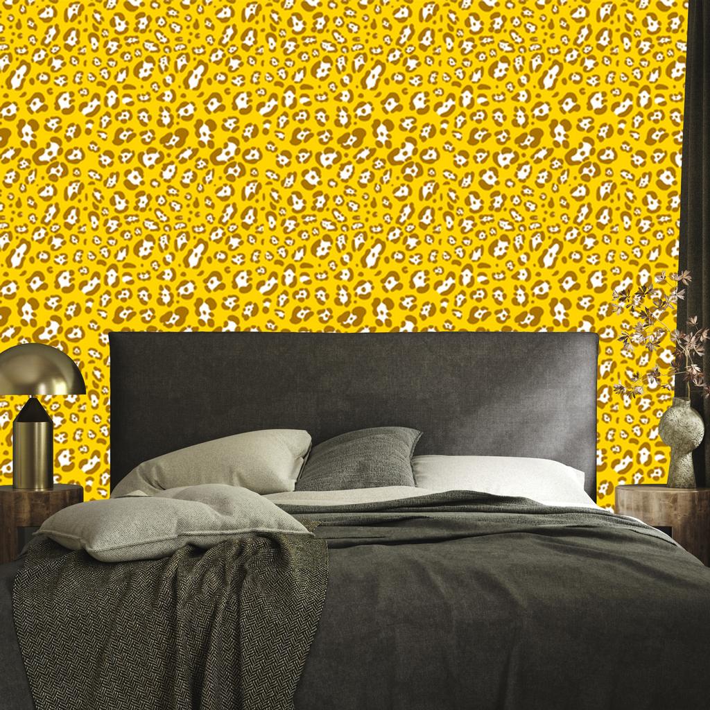 Yellow Leather Wallpaper Yellow, Gold and Cream for Living Room and Bedroom 50x1000