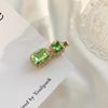 Emerald Rhinestone Retro Hair Clip for Women - Versatile, Elegant One-Word Hairpin for Bangs