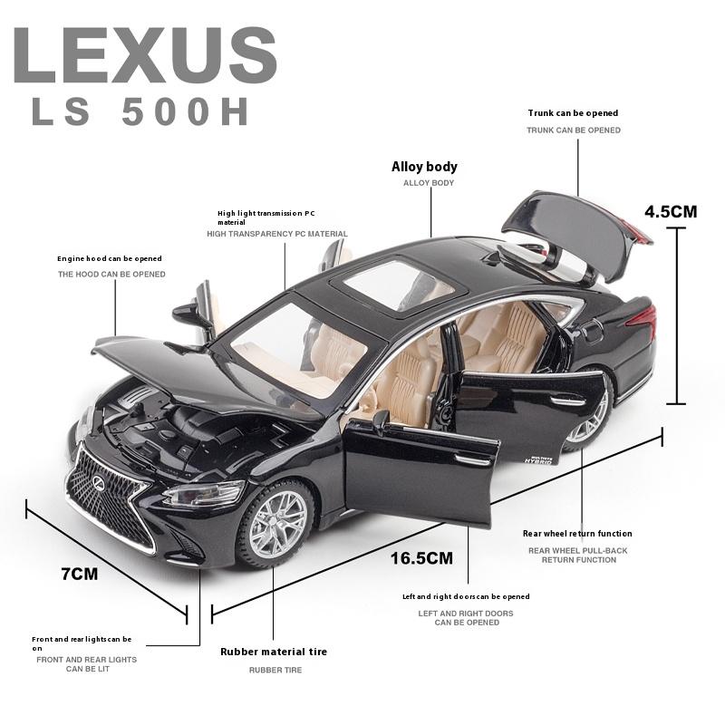 FDL4 1:32 LEXUS LS500H Alloy Car Model Diecast Toy Metal Car Sound & Light Model TV Cabinet Home Fashionable Decorations Kids Toys