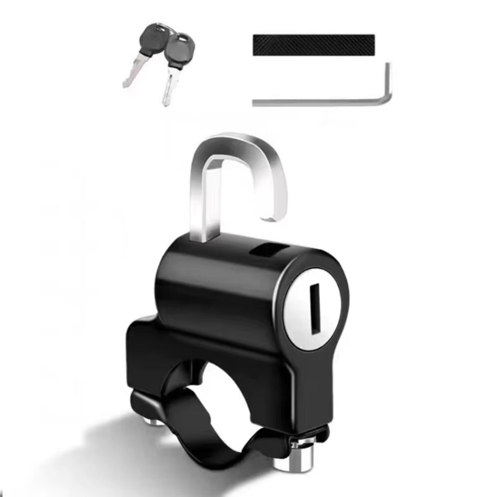 Universal Motorcycle Helmet Lock Portable Metal Handlebar Lock Anti-theft Lock Bicycle